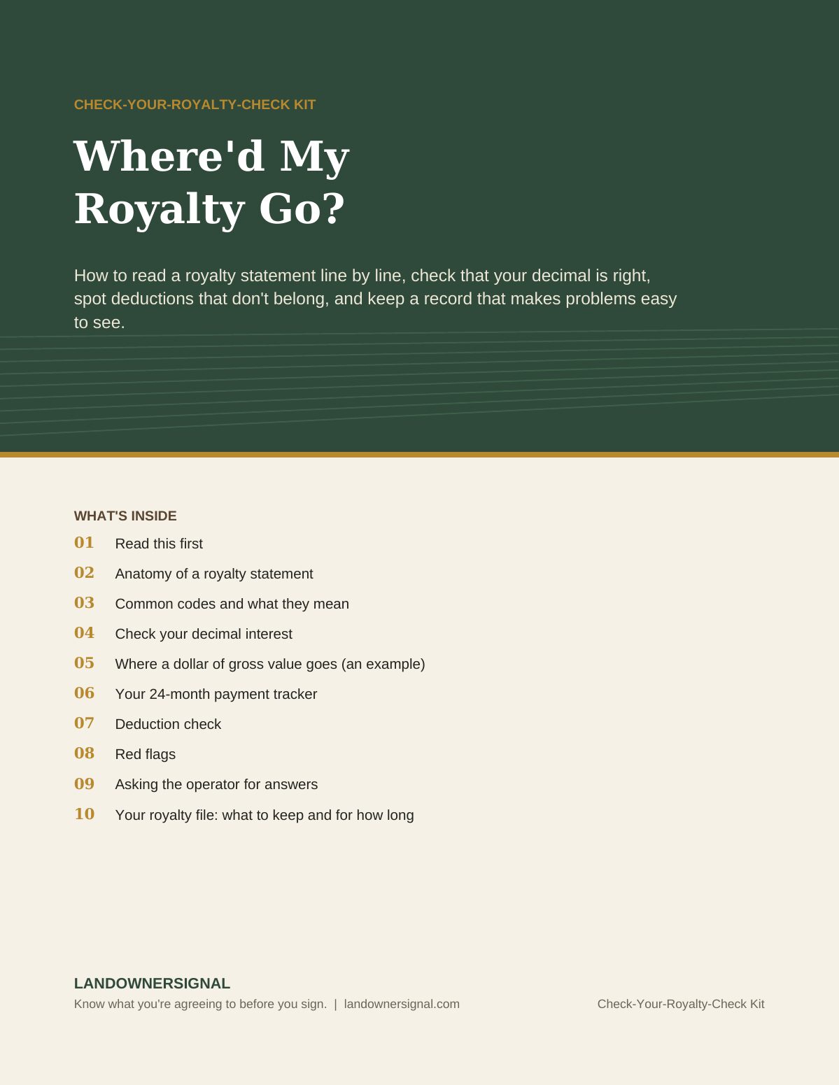 Cover of Where'd My Royalty Go? Check-Your-Royalty-Check Kit